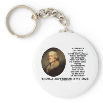 Thomas Jefferson Experience Man Devours Own Kind Keychain