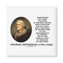 Thomas Jefferson Experience Man Devours Own Kind Refrigerator Magnets