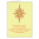 Thomas Jefferson Friendship Quote Notecard