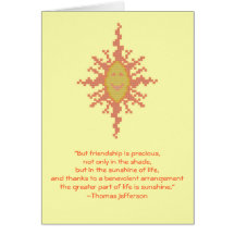 Thomas Jefferson Friendship Quote Notecard