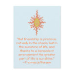 Thomas Jefferson Friendship Quote Postcard