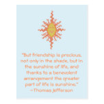 Thomas Jefferson Friendship Quote Postcard