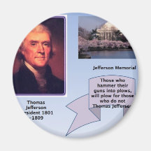 THOMAS JEFFERSON ON GUN CONTROL MAGNET