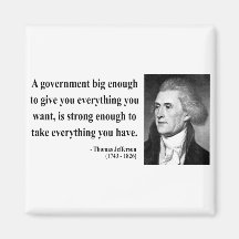 Thomas Jefferson Quote 1b Fridge Magnet