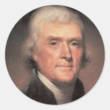Thomas Jefferson Round Sticker