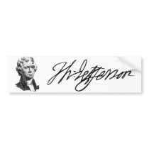 Thomas Jefferson Signature Bumper Stickers