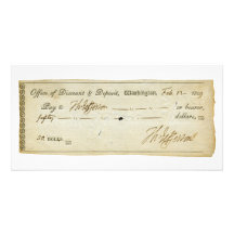 Thomas Jefferson Signature on Bank Check 1809 Photo Cards