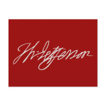 Thomas Jefferson Signature Postcard