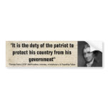 Thomas Paine DUTY OF PATRIOT 2 PROTECT HIS COUNTRY bumper stickers