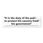 Thomas Paine DUTY OF THE PATRIOT Quote bumper stickers