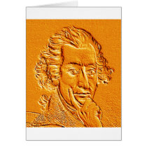 Thomas Paine portrait in gold Greeting Cards