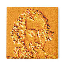 Thomas Paine portrait in gold Fridge Magnets