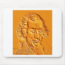 Thomas Paine portrait in gold Mouse Pads