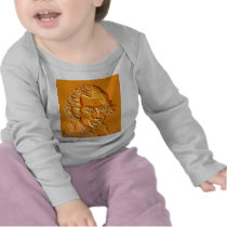 Thomas Paine portrait in gold Tshirt