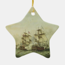Thomas Whitcombe - The Battle of the Saints Christmas Tree Ornament