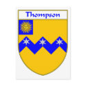 Thompson Coat of Arms/Family Crest postcards