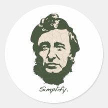 Thoreau - Simplify Round Stickers