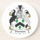 Thornton Family Crest Drink Coaster