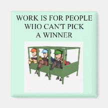 thorough bred horse racing design magnet