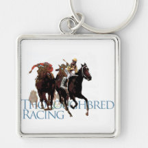 Thoroughbred Horse Racing Gifts Keychain