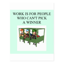 thoroughbred racing lovers post cards