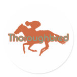 Thoroughbred Round Sticker