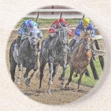 Thoroughbreds Close Race Coaster