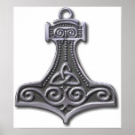 Thor's Hammer-silver posters