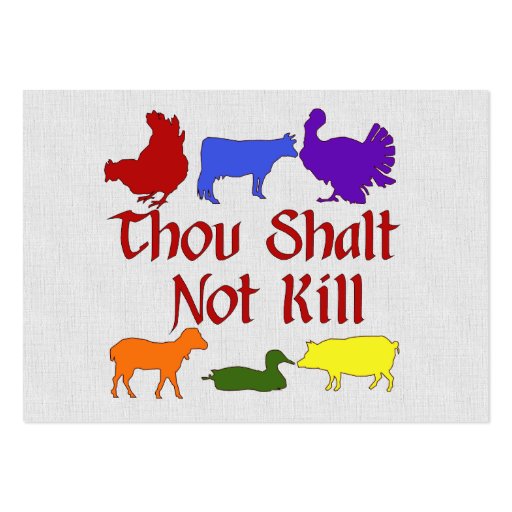 Thou Shalt Not Kill Business Card Templates