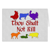 Thou Shalt Not Kill Greeting Card