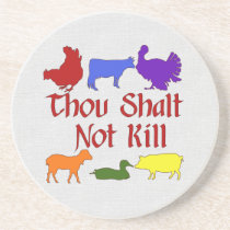 Thou Shalt Not Kill Drink Coasters