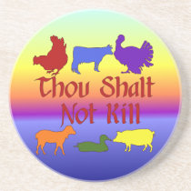 Thou Shalt Not Kill Drink Coaster