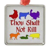 Thou Shalt Not Kill Christmas Tree Ornament