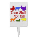 Thou Shalt Not Kill Rectangular Cake Toppers