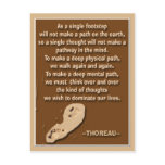 Thought provoking quote by Thoreau postcards
