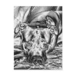 Thoughtful Pit Bull Post Card postcards