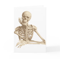 Thoughtful Skeleton Card