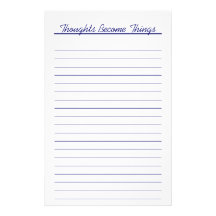 Thoughts Become Things Custom Stationery
