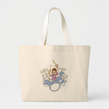 thrashing drummer tote bags