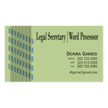 Threaded Ribbons Legal Secretary Word Processor Business Card Templates