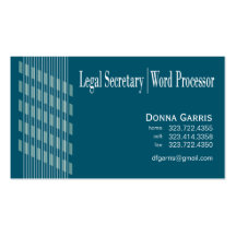 Threaded Ribbons Legal Secretary Word Processor Business Card