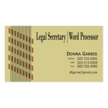 Threaded Ribbons Legal Secretary Word Processor Business Card