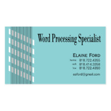 Threaded Ribbons Word Processing Specialist Expert Business Card Templates