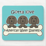 Three American Water Spaniels Mouse Mats