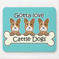 Three Australian Cattle Dogs Mouse Pads