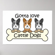 Three Australian Cattle Dogs
