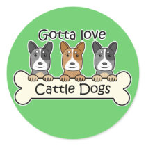 Three Australian Cattle Dogs