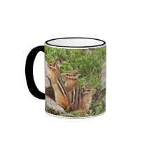 Three Baby Chipmunks Coffee Mugs