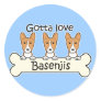 Three Basenjis Stickers