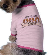 Three Beagles Doggie Tshirt